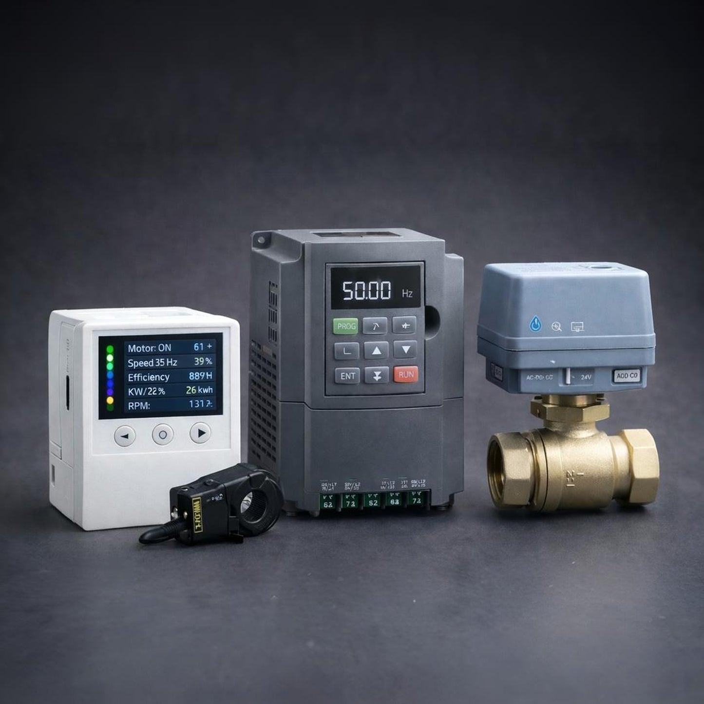 Chiller Plant | Water Motor Efficiency Tracker and Water Flow Actuator using VFD