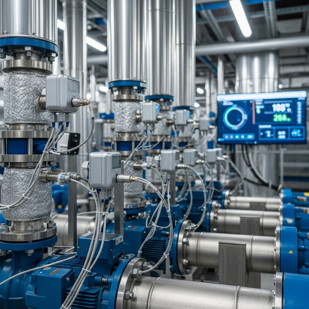 Chiller Plant | Water Motor Efficiency Tracker and Water Flow Actuator using VFD